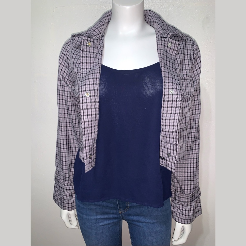 Wild Fable Cropped Plaid Jacket